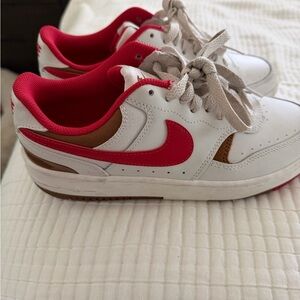 Nike Kids White and Pink Sneakers